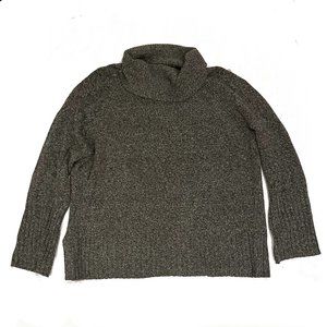 Ricki's Cowl Neck Cable Knit Sweater w/ Side Slits